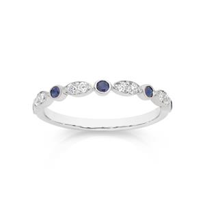 <p>Sapphire & Diamond Stacker Ring.</p>