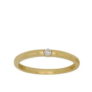 <p> 9 Carat Yellow Gold Ring with Diamond</p>