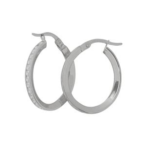 9 Carat White Gold and Sterling Silver earrings