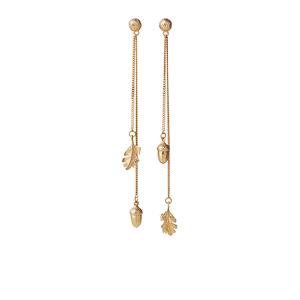 <p>Acorn and leaf pendulum earrings</p>