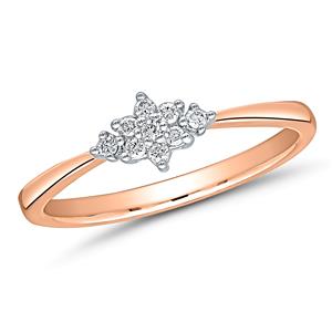 <p> 9ct Rose Gold Diamond Ring TDW 0.10ct</p>