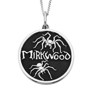 <p>Mirkwood Spider Pendant </p>
<p>Bilbo awakens in Mirkwood to encounter the giant spiders. Brandishing his sword, he slashes his legs free and slays the first spider. Flush with victory, he gives his sword a name: Sting. </p>
<p>Comes with official The Hobbit pouch</p>