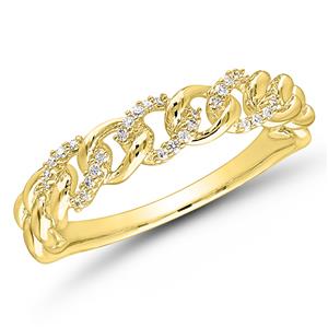 9ct Yellow Gold chain link ring