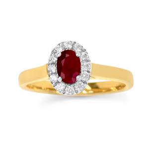 Popular Oval Ruby & Diamond Ring