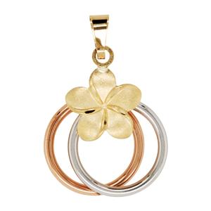 9ct Yellow, White and Rose Gold Pendant