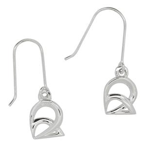 <p>Abstract Kiwi earrings on shepherd hooks</p>