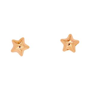 9 Carat Rose Gold Star Earrings