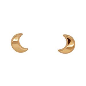 9 Carat Rose Gold Moon Earrings