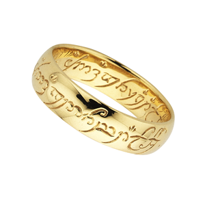 <p>The One Ring as seen in <i>The Lord of the Rings</i> movies. Comes with the Official Lord of the Rings pouch and translation card.</p>
<p> </p>
<p><i>One Ring to rule them all, One Ring to find them, <br />
One Ring to bring them all and in the darkness bind them.</i></p>