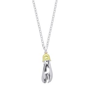 <p>Sterling silver and Yellow Gold Plated Kowhai Pendant with 50cm chain and box. </p>
